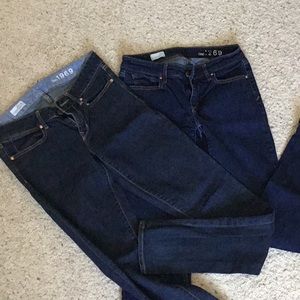 2 pairs Gap women’s jeans sz 27